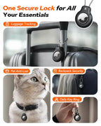 for AirTag Holder Keychain (Black/Grey/Orange/Yellow)