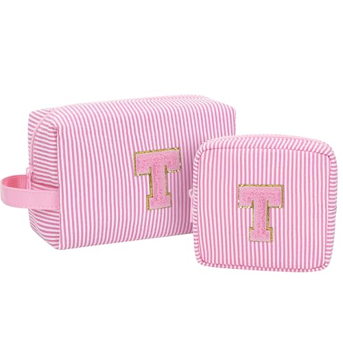 Personalized Initial Makeup Bag 2 (Pink 02)