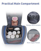 Hanging Travel Toiletry Bag for Women (AH-Navy Blue / Medium)