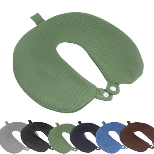 Travel Neck Pillow Cover (Green)