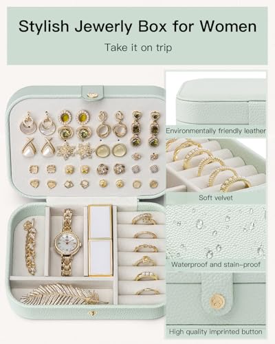 Travel Jewelry Case (Mint Green)