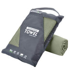 Microfiber Towel Quick Dry Camping & Travel & Gym Towel. Compact (Army Green / 24.00" x 12.00")