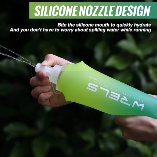 TPU Soft Flask Lightweight Portable Reusable Water Bottle (Green-250ML*2)