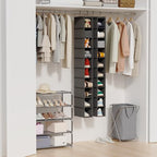 10 Shelf Hanging Shoe Shelf Organizer (Grey / 1-Pack)