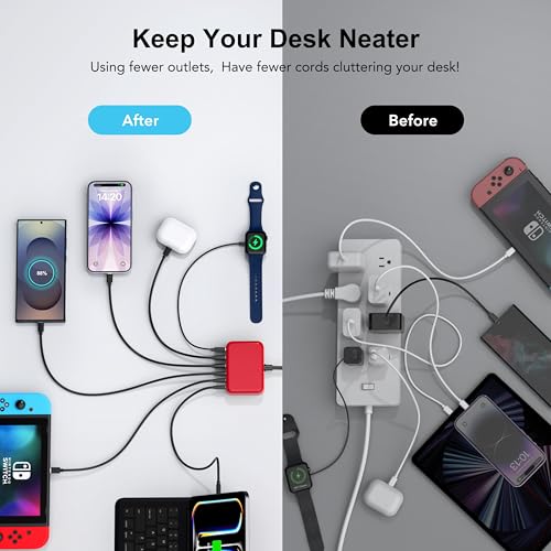 USB C Charger Block (F-Red / 100W)