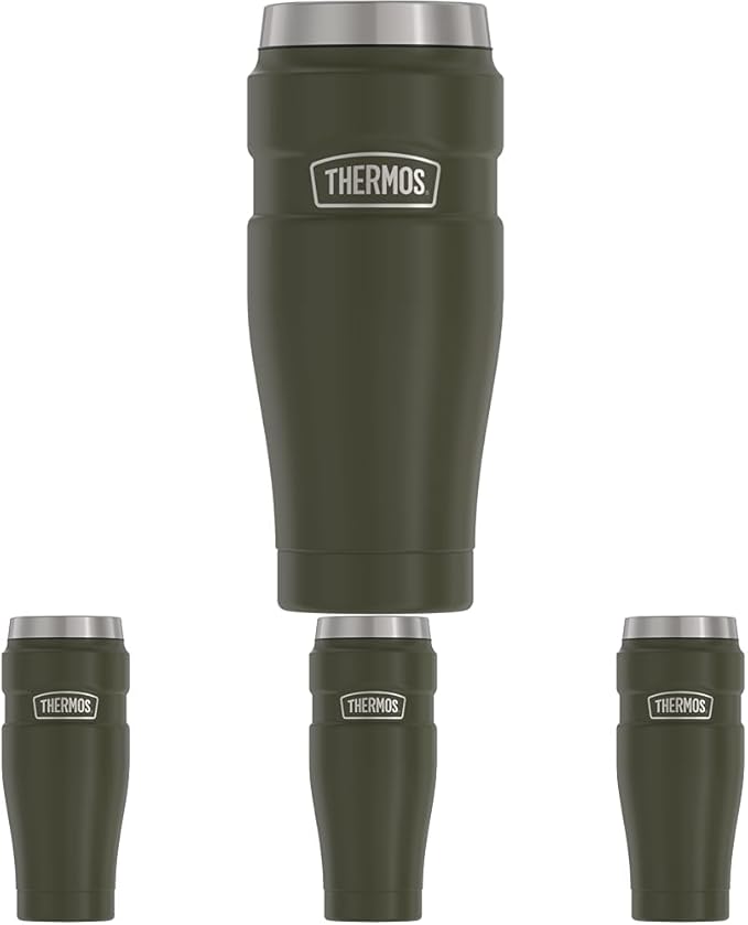 THERMOS Stainless King Vacuum-Insulated Travel Tumbler, 16 Ounce, Army Green by Thermos