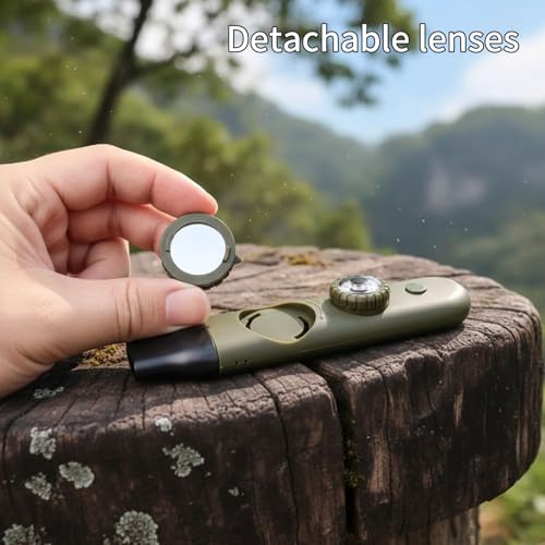 Multifunctional Survival Emergency Whistle for Kids with Compass Hiking Survival (army green)