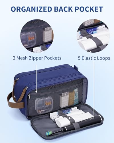 Travel Toiletry Bag for Men (L, Blue / Large)
