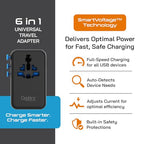 Universal Travel Adapter (Black/Blue)