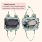 Diaper Bag Backpack (Green Birdy)