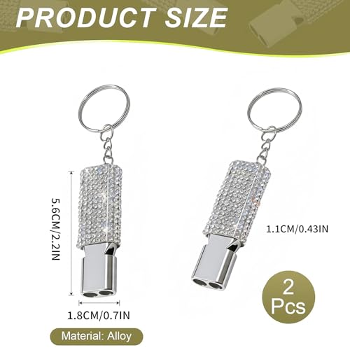 Emergency Whistles Lifeguard Safety Whistle with Lanyard and Keychain for Outdoor Camping Hiking Boating Backpacking Fishing Kayak Kids Rescue Signaling Loud Survival Whistle (Silver)