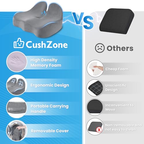 Ergonomic Seat Cushion (Light Gray / Large)