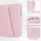 RAINYEAR 15.6 Inch Laptop Sleeve Padded Case Cover with Pocket (15.6 inch / Light Pink)