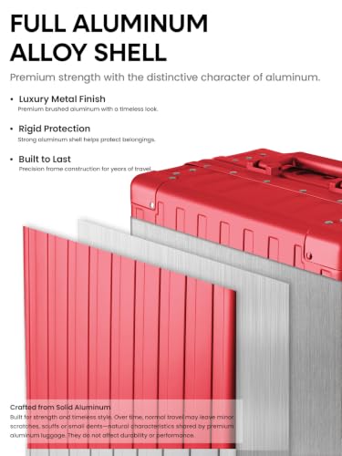 All Aluminum Carry On Luggage (Red / Carry-on)