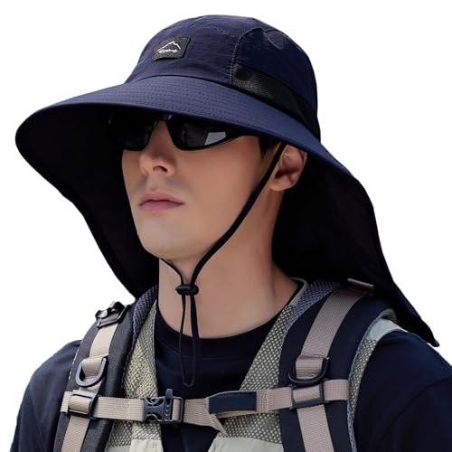 Outdoor Sun Hat for Men Women (1pack-navy Blue)