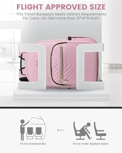 Laptop Backpack for Women (Light Pink / 17-Inch)