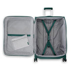 UpLIFT Lightweight Medium Checked Softside Luggage with Spinner Wheels (Medium Checked / Emerald Green)