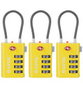 TSA Approved Luggage Locks with Search Alert Indicator (Yellow)