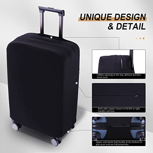 Travel Luggage Cover Suitcase Protector Scratch (Black / 19-21 inch)