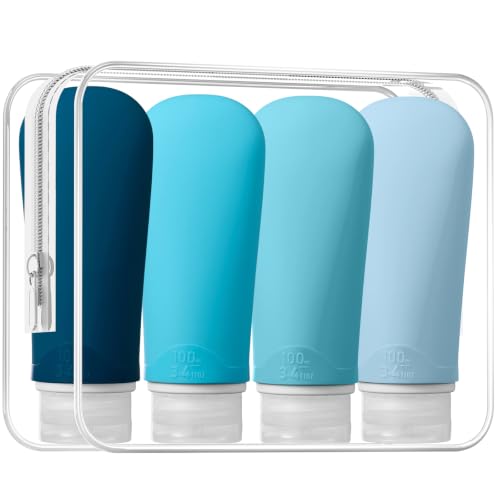 Travel Bottles for Toiletries (Blue / 3.4 Ounce)