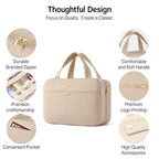 Hanging Travel Toiletry Bag with Jewelry Organizer (Apricot)