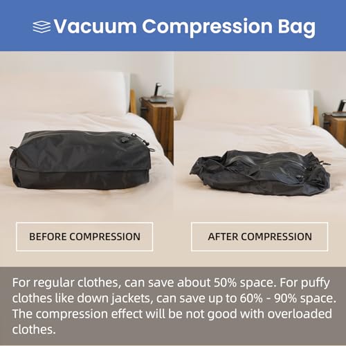 TPU Vacuum Bag for Travel (Black / Large)