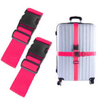 80In Luggage Straps for Suitcase Travel Belt Accessories (2Pcs Rose / 80 In Fix)