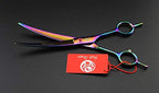7" Dog Grooming Scissors Set with Rhinestone Accent (Rainbow)