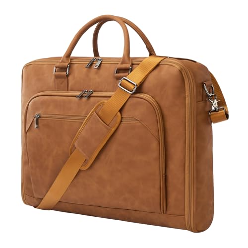Garment Bag for Travel Large Carry on Garment Bags Men Women (Brown)