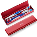 Wider Aluminum Toothbrush Travel Case (Red / 1 Pack (Large))