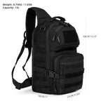 15L Tactical Sling Bag for Men (Black)