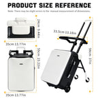 Expandable Luggage with Spinner Wheels (Black and White)