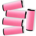 Neoprene Luggage Handle Wraps for Traveling Bright Color Luggage Tags (Light Pink)