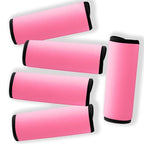 Neoprene Luggage Handle Wraps for Traveling Bright Color Luggage Tags (Light Pink)