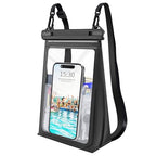 Large Waterproof Phone Pouch Floating (Extra Large, 8.5'' / Black)