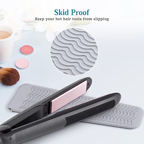 Heat Resistant Mat for Hot Tools (Gray-2 Pack)