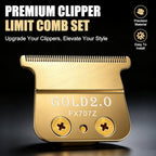 707GOLD2.0 Replacement Blades Compatible with BaBylissPRO FX787 (gold)