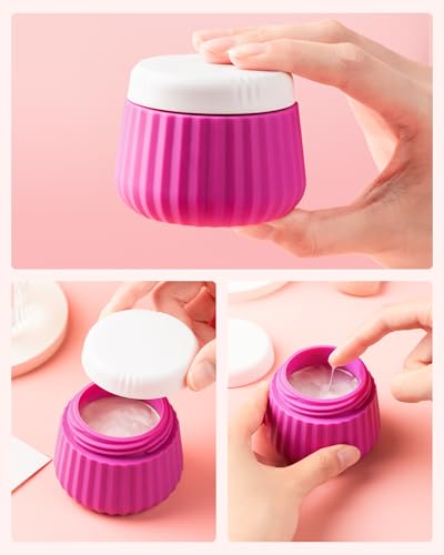 4 Pack Travel Size Silicone Jars (3 oz / Bright Colors)
