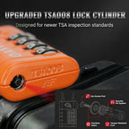 TSA Approved Luggage Locks with Search Alert Indicator (Orange)