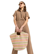 Women's Beach Tote Bag (One Size / Coco Pearl - Natural Banana)