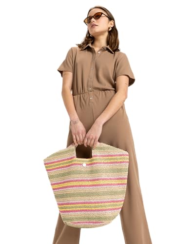 Women's Beach Tote Bag (One Size / Coco Pearl - Natural Banana)