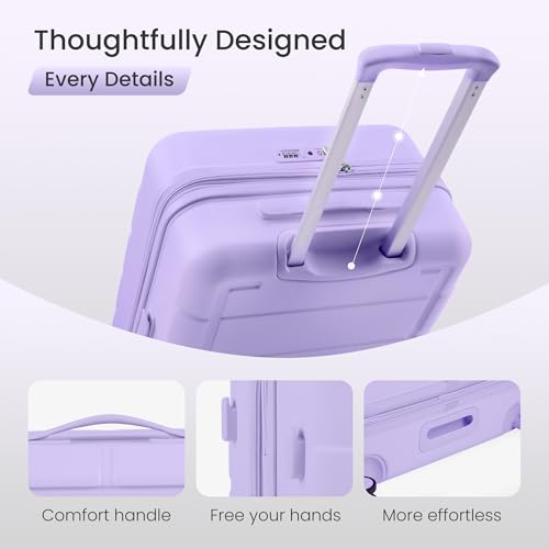 G Series Luggage set 3pcs (Lavender Purple / 3-Piece Set (20/24/28in))