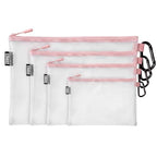 Air Production Multi‑Size Clear Zipper Pouch (Pink / Multi)