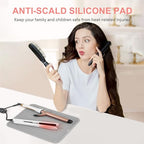 Oversize Silicone Heat Resistant Mat for Hair Tools (Grey)