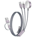 1Pack Travel Essentials for Apple Watch Charger (Gray / 1Pack-5 FT)