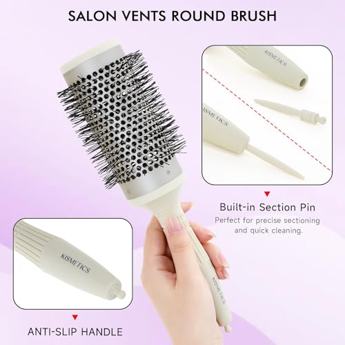 Large Round Brush for Blow Drying (Beige)