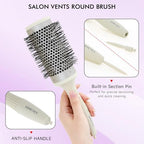 Large Round Brush for Blow Drying (Beige)