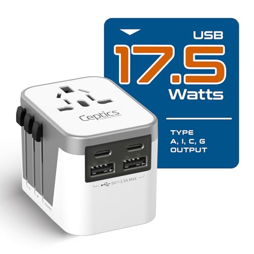 Travel Adapter Worldwide (White Grey)