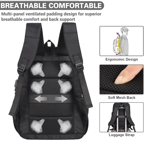Laptop Backpack for Men Women (Black.)