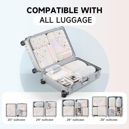 Packing Cubes for Travel (02 Flower)